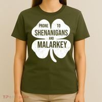 Shenanigans And Malarkey Funny St Patrick's Day T-Shirt thumb 4