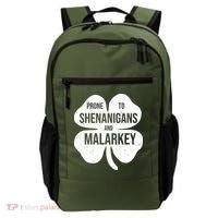 Shenanigans And Malarkey Funny St Patrick's Day Backpack thumb 0