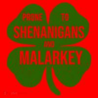 Shenanigans And Malarkey Funny St Patrick's Day Santa Hat thumb 1
