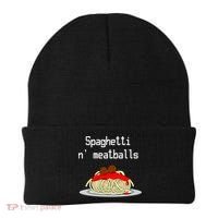 Spaghetti And Meatballs Spaghetti And Meatballs Cool Gift Beanie thumb 0