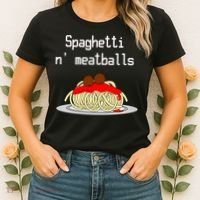 Spaghetti And Meatballs Spaghetti And Meatballs Cool Gift Women's T-Shirt thumb 2