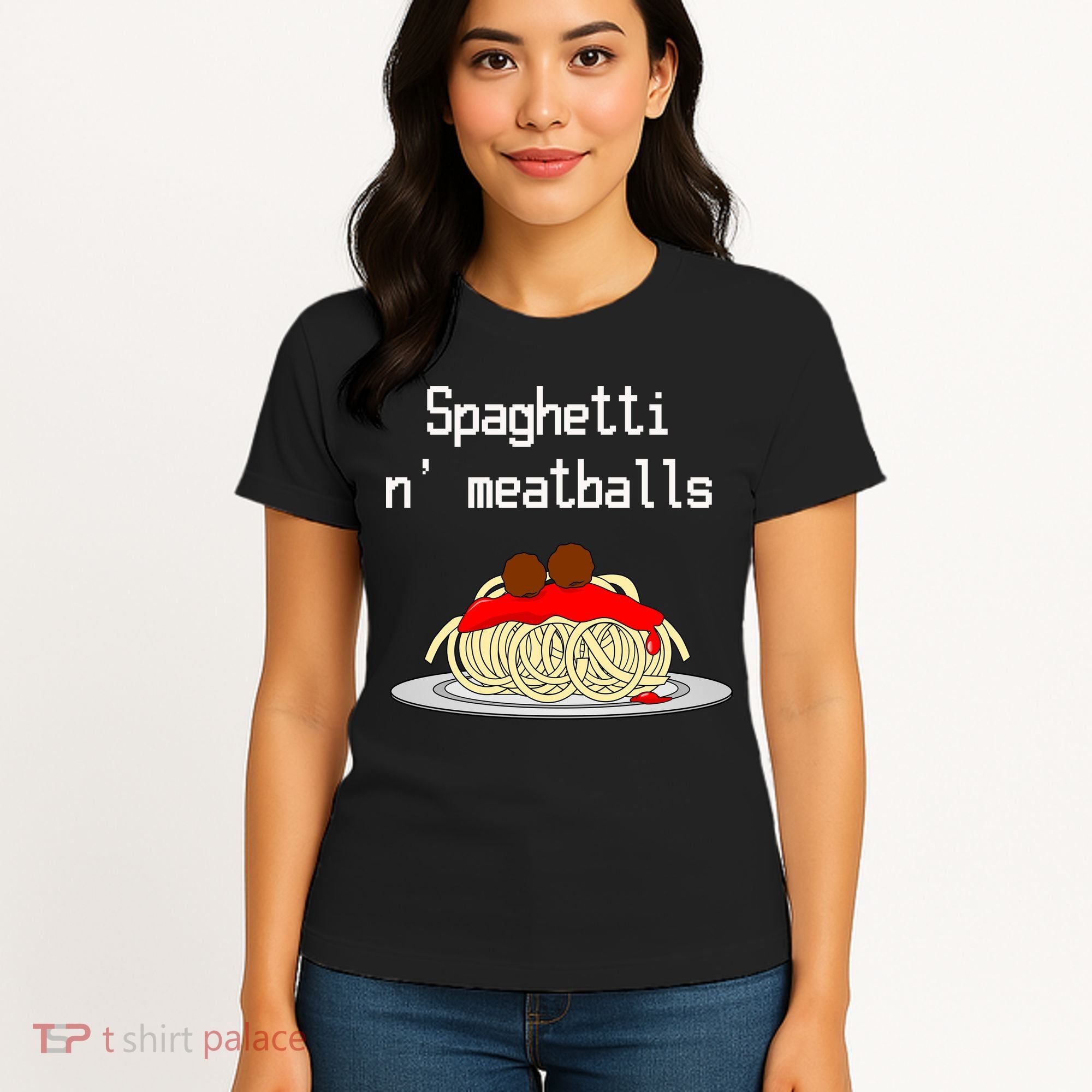 Spaghetti And Meatballs Spaghetti And Meatballs Cool Gift Women's T-Shirt