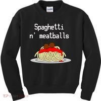 Spaghetti And Meatballs Spaghetti And Meatballs Cool Gift Kids Sweatshirt thumb 0