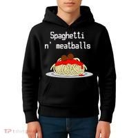 Spaghetti And Meatballs Spaghetti And Meatballs Cool Gift Kids Hoodie thumb 4