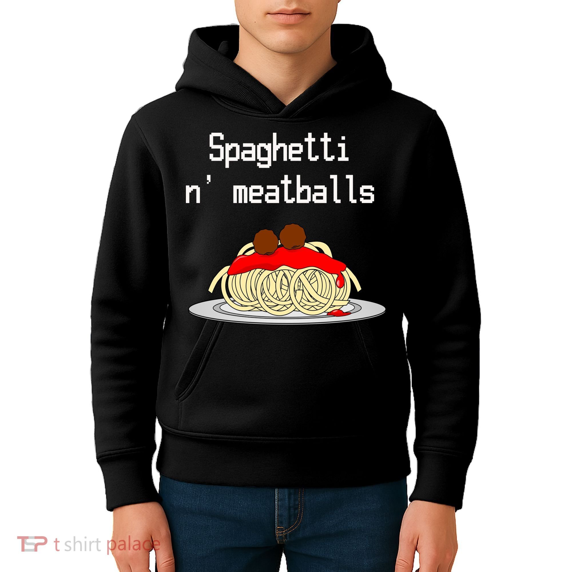 Spaghetti And Meatballs Spaghetti And Meatballs Cool Gift Kids Hoodie