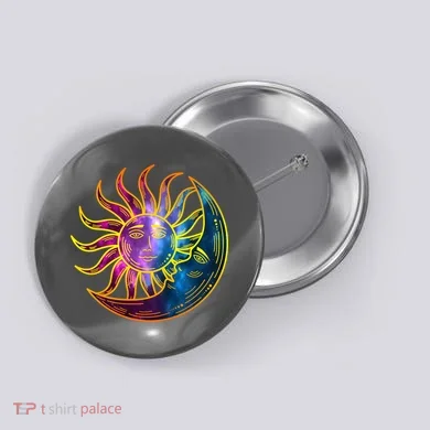Sun And Moon Mystical Classic Button