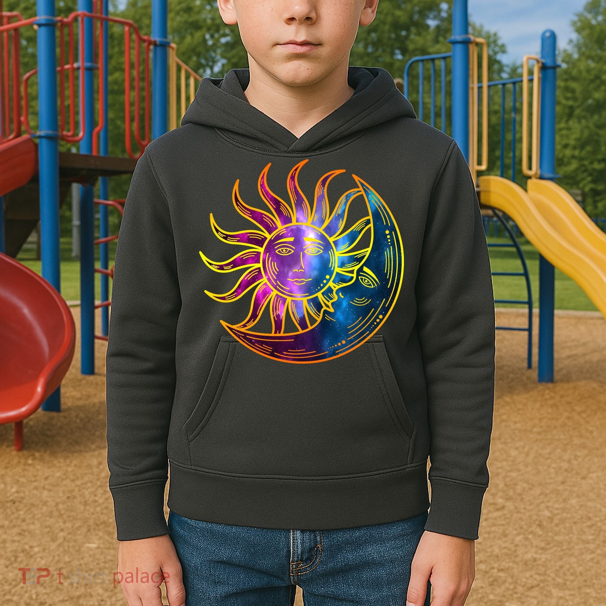Sun And Moon Mystical Classic Kids Hoodie