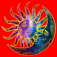 Sun And Moon Mystical Classic Santa Hat thumb 1