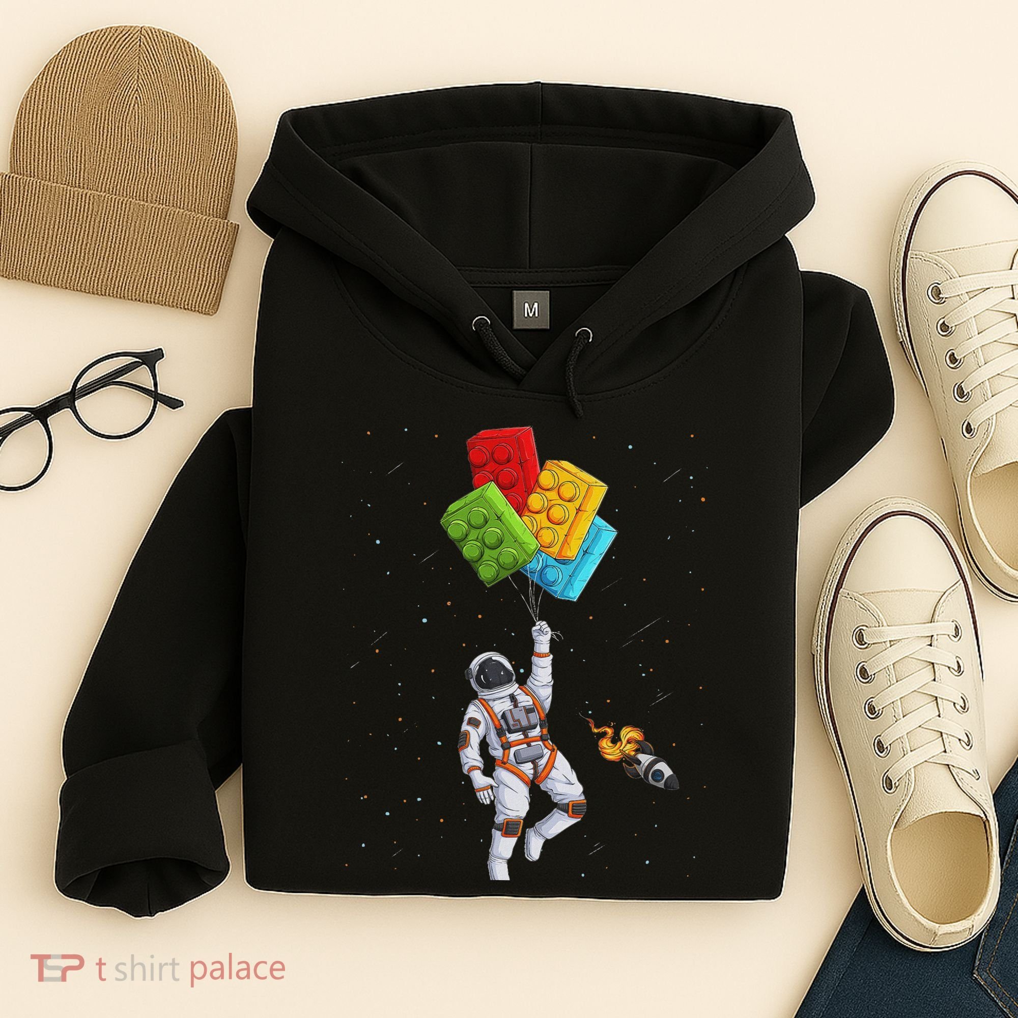 Space Astronaut Master Builder Funny Building Blocks Bricks Hoodie