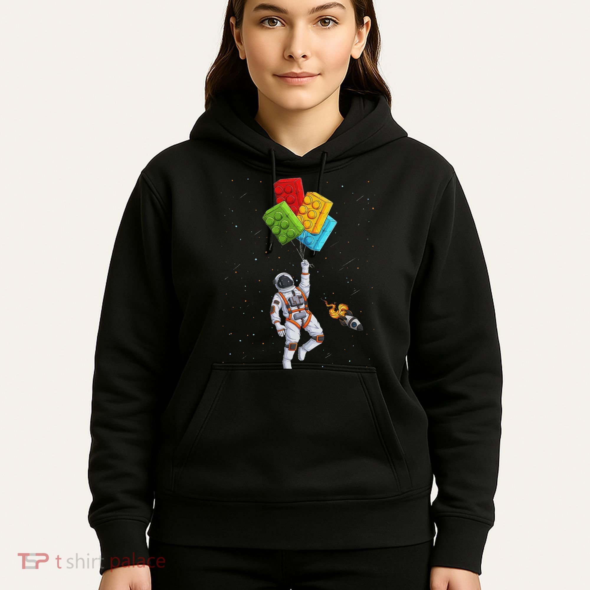 Space Astronaut Master Builder Funny Building Blocks Bricks Hoodie