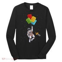 Space Astronaut Master Builder Funny Building Blocks Bricks Long Sleeve Shirt thumb 0