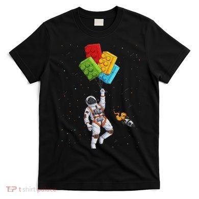 Space Astronaut Master Builder Funny Building Blocks Bricks T-Shirt