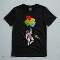 Space Astronaut Master Builder Funny Building Blocks Bricks T-Shirt thumb 5