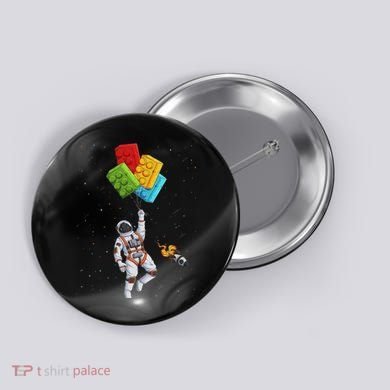 Space Astronaut Master Builder Funny Building Blocks Bricks Button