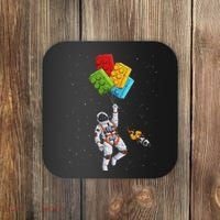 Space Astronaut Master Builder Funny Building Blocks Bricks Coaster thumb 0