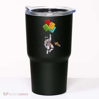 Space Astronaut Master Builder Funny Building Blocks Bricks Tumbler