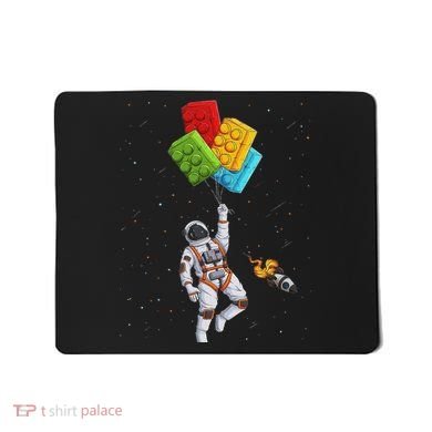 Space Astronaut Master Builder Funny Building Blocks Bricks Mousepad