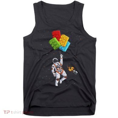 Space Astronaut Master Builder Funny Building Blocks Bricks Tank Top