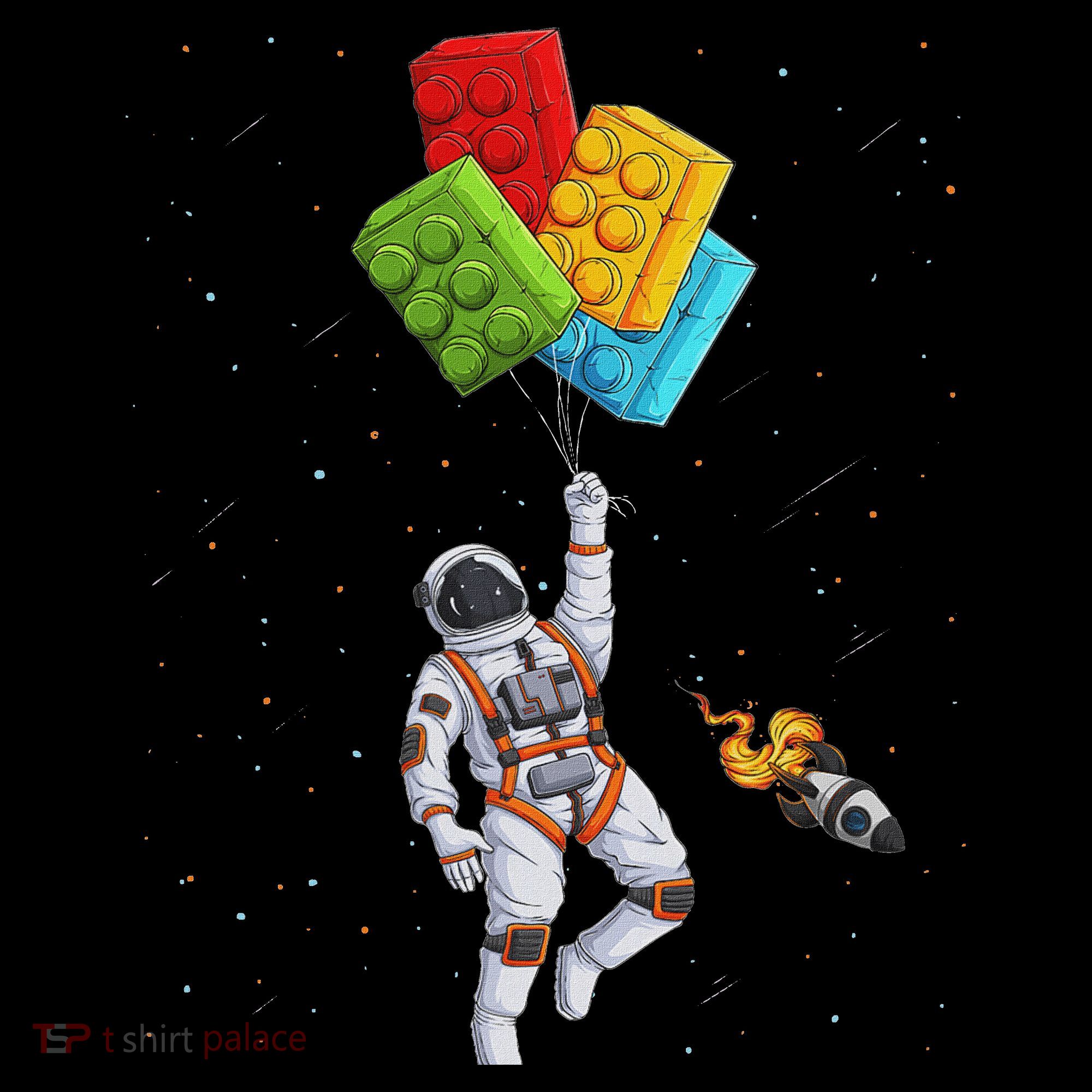 Space Astronaut Master Builder Funny Building Blocks Bricks Tank Top