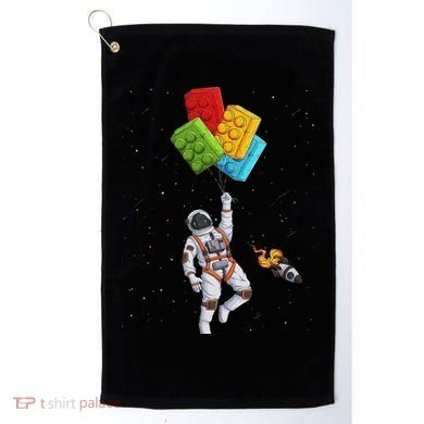 Space Astronaut Master Builder Funny Building Blocks Bricks Golf Towel