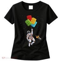 Space Astronaut Master Builder Funny Building Blocks Bricks Women's T-Shirt thumb 0