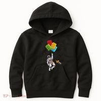 Space Astronaut Master Builder Funny Building Blocks Bricks Kids Hoodie thumb 0