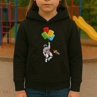Space Astronaut Master Builder Funny Building Blocks Bricks Kids Hoodie thumb 3