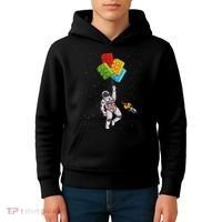 Space Astronaut Master Builder Funny Building Blocks Bricks Kids Hoodie thumb 4