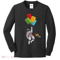 Space Astronaut Master Builder Funny Building Blocks Bricks Kids Long Sleeve Shirt thumb 0