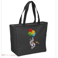 Space Astronaut Master Builder Funny Building Blocks Bricks Tote Bag thumb 2