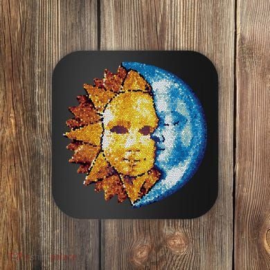 Sun And Moon Mosaic Astrology Coaster