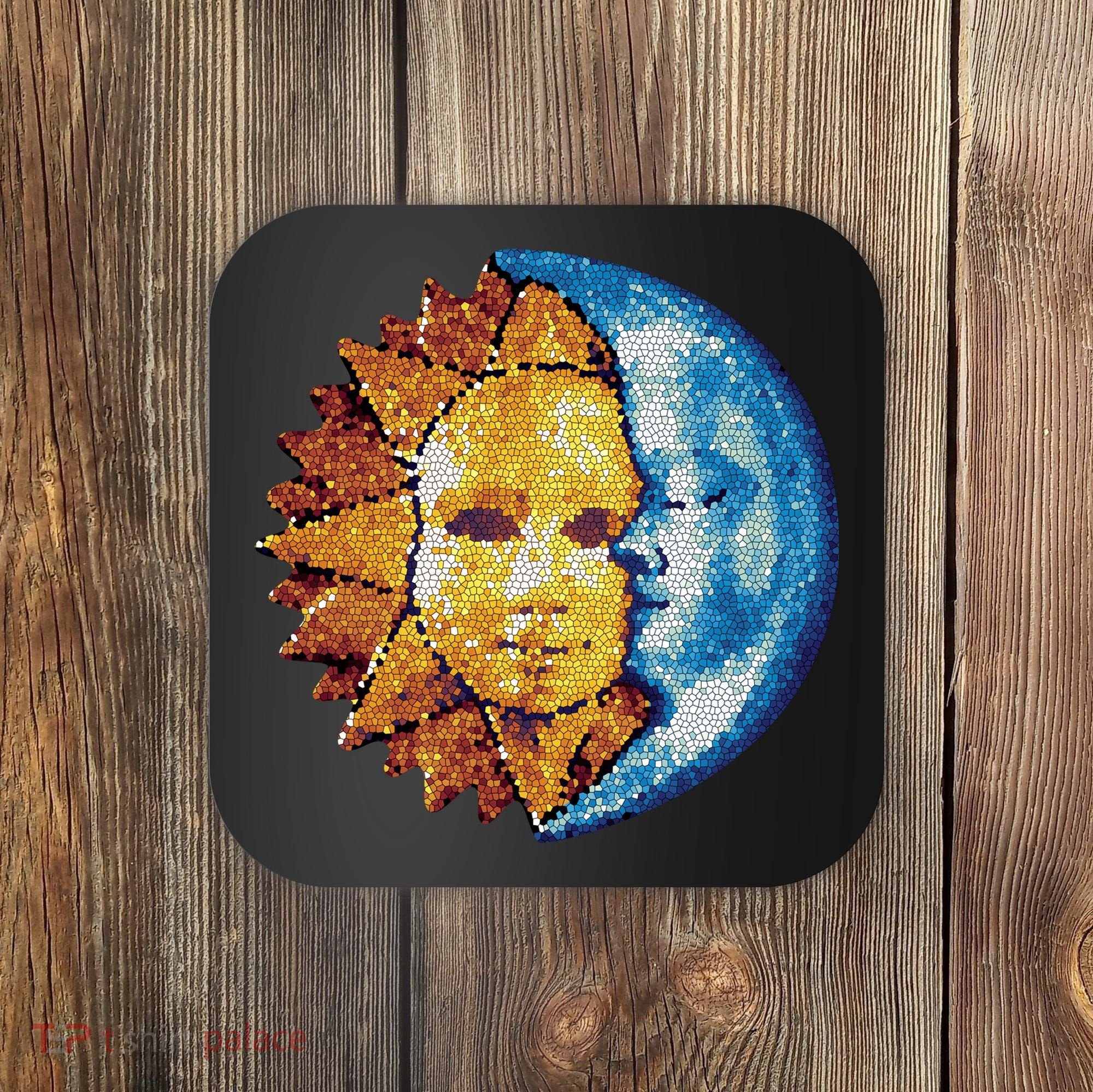 Sun And Moon Mosaic Astrology Coaster