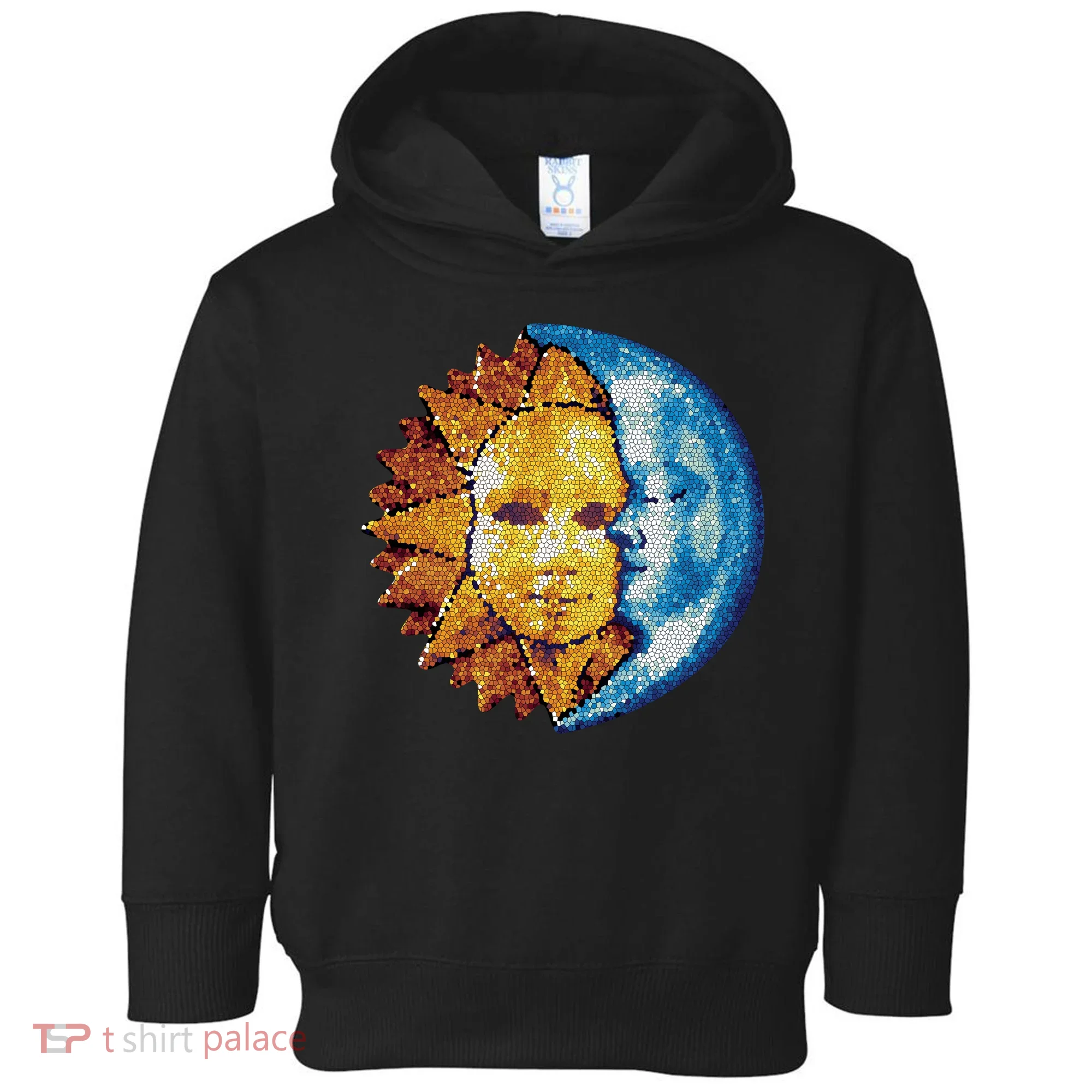 Sun And Moon Mosaic Astrology Toddler Hoodie