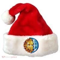 Sun And Moon Mosaic Astrology Santa Hat thumb 0