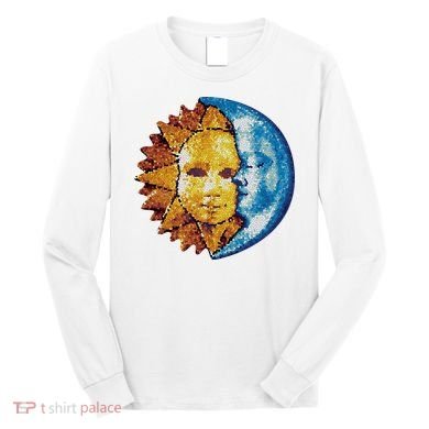 Sun And Moon Mosaic Astrology Long Sleeve Shirt