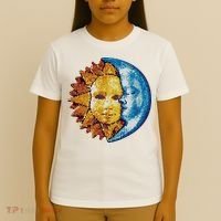 Sun And Moon Mosaic Astrology T-Shirt thumb 4
