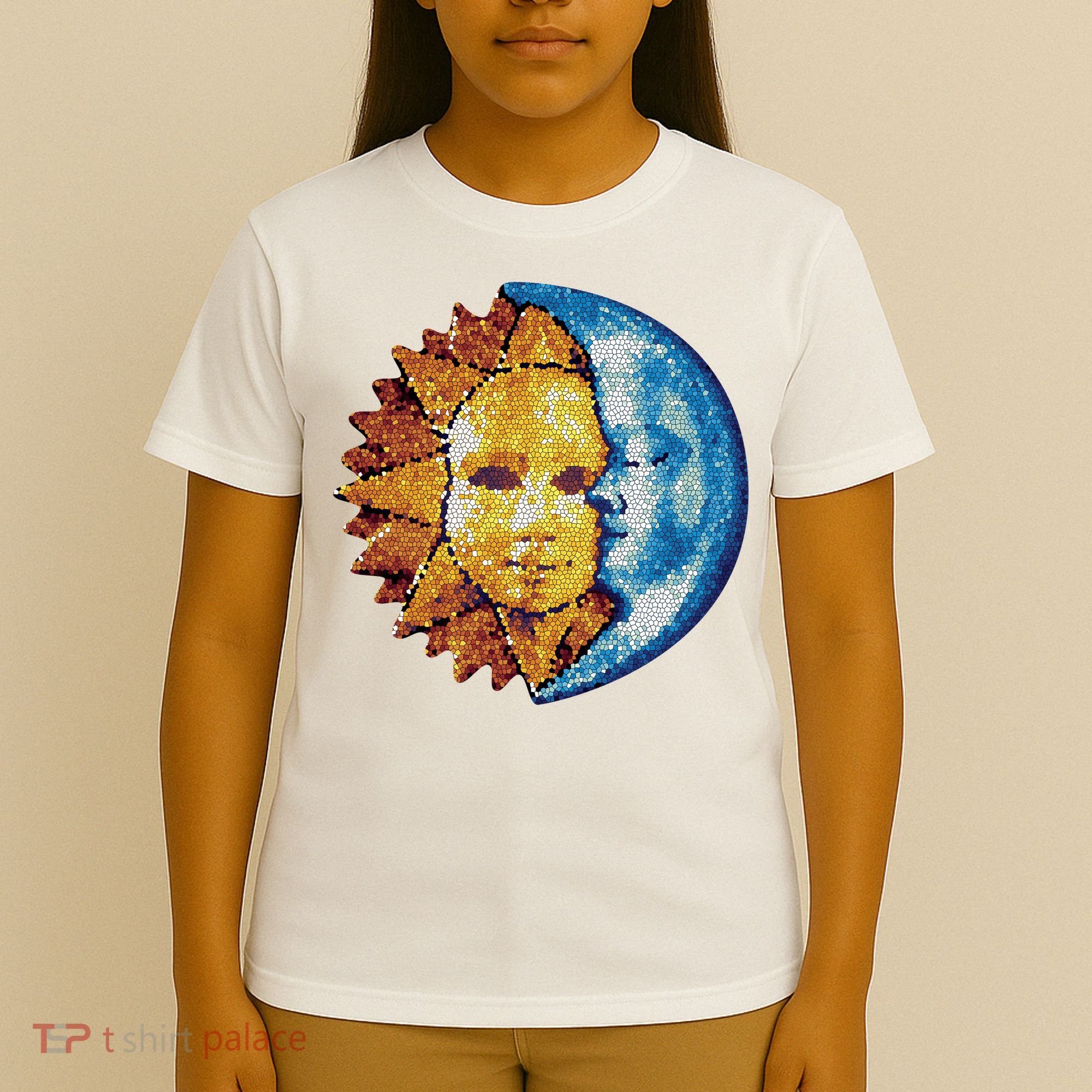 Sun And Moon Mosaic Astrology T-Shirt