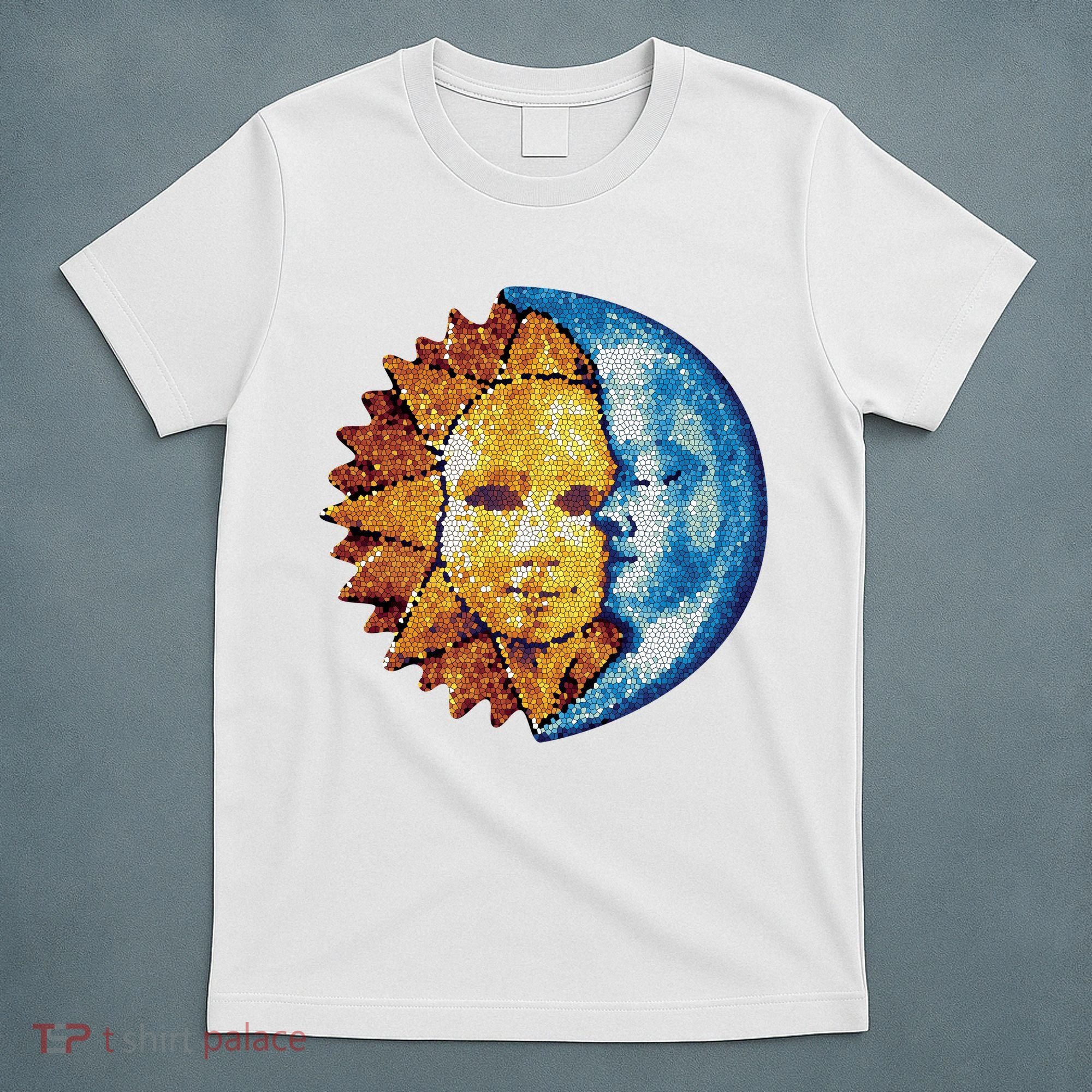Sun And Moon Mosaic Astrology T-Shirt