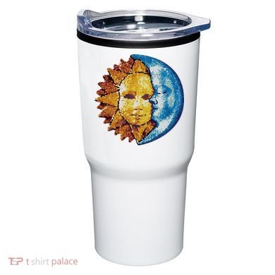 Sun And Moon Mosaic Astrology Tumbler