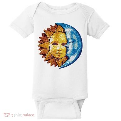 Sun And Moon Mosaic Astrology Baby Bodysuit
