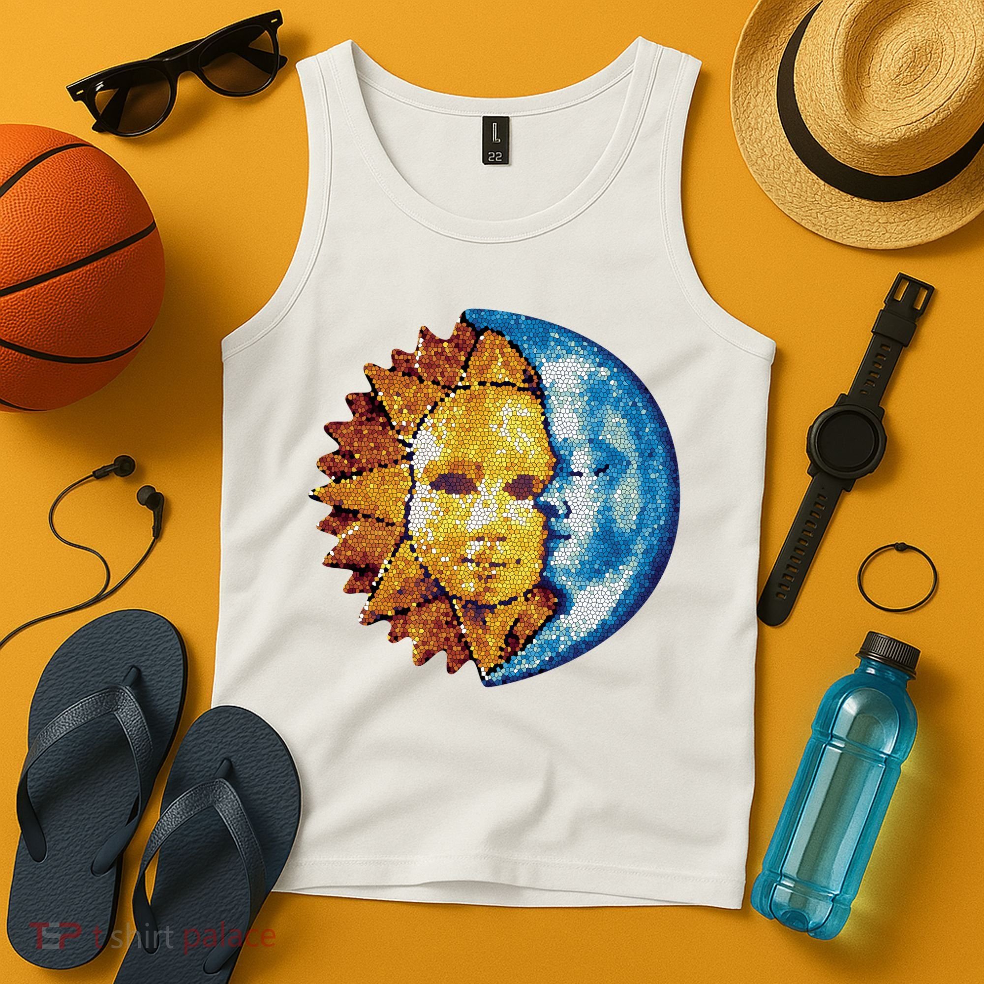 Sun And Moon Mosaic Astrology Tank Top