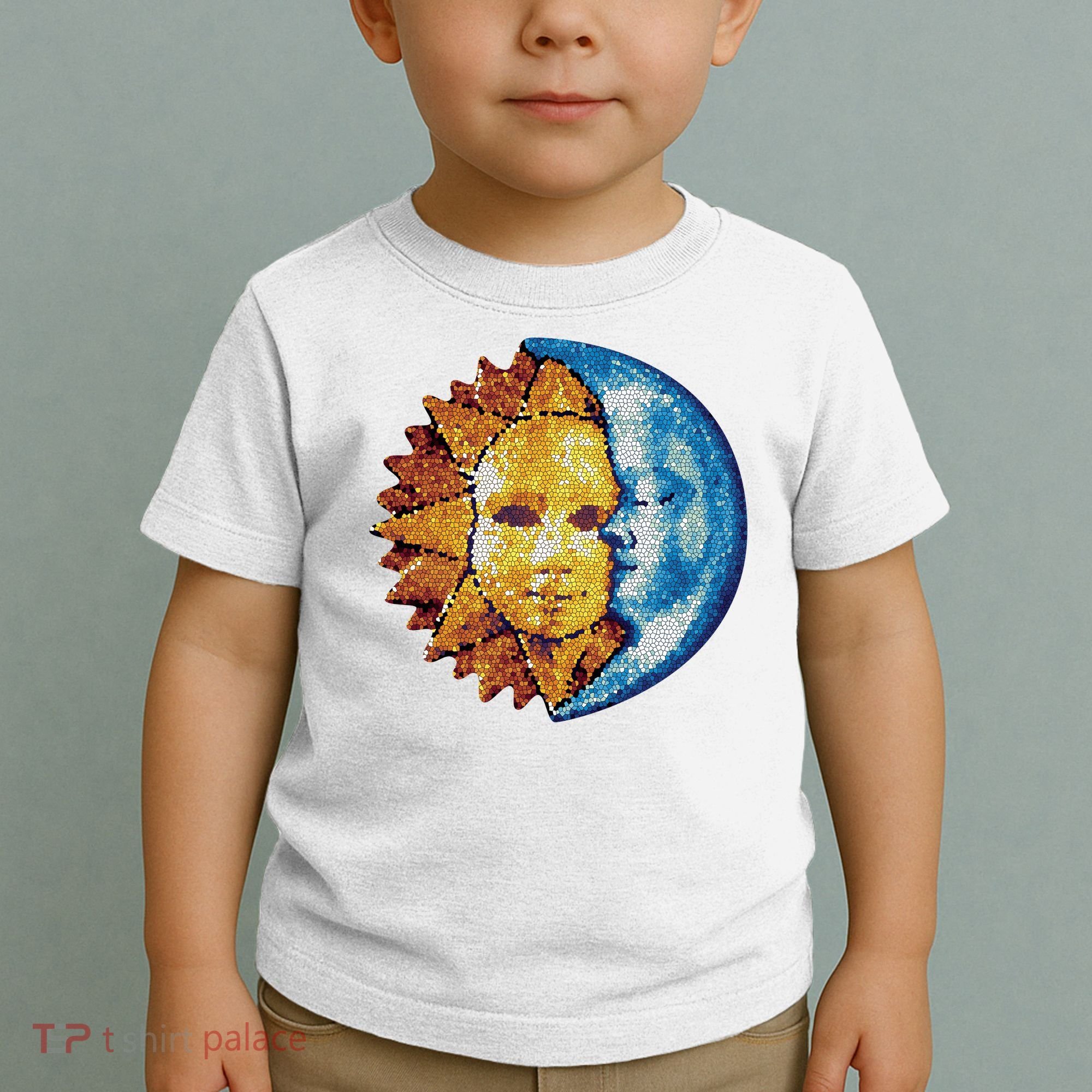 Sun And Moon Mosaic Astrology Toddler T-Shirt