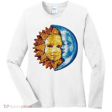 Sun And Moon Mosaic Astrology Women's Long Sleeve Shirt