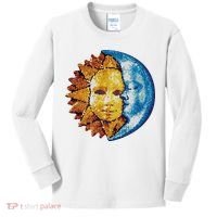 Sun And Moon Mosaic Astrology Kids Long Sleeve Shirt thumb 0