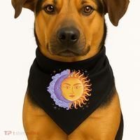 Sun And Moon Sky USA-Made Doggie Bandana thumb 1
