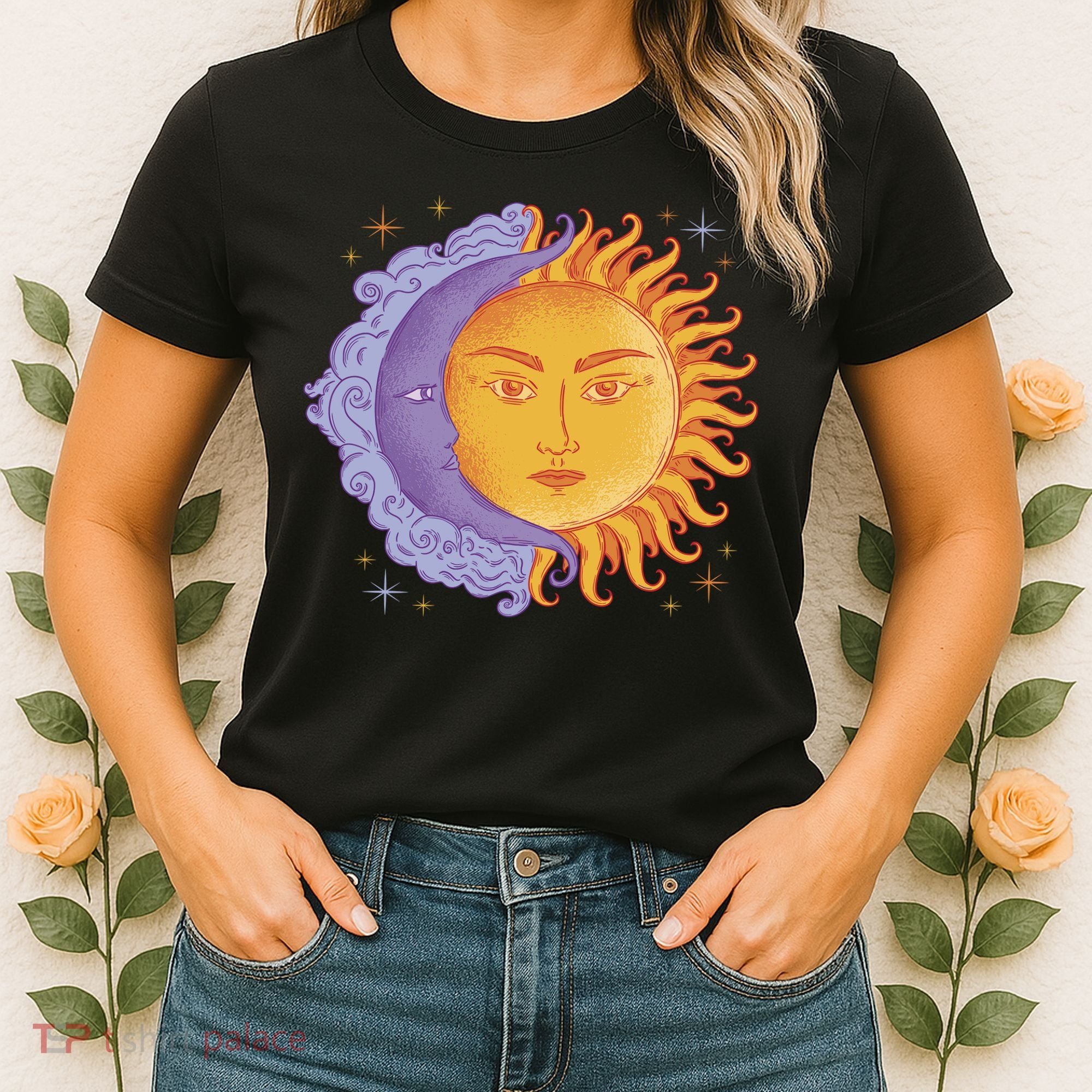 Sun And Moon Sky Women's T-Shirt