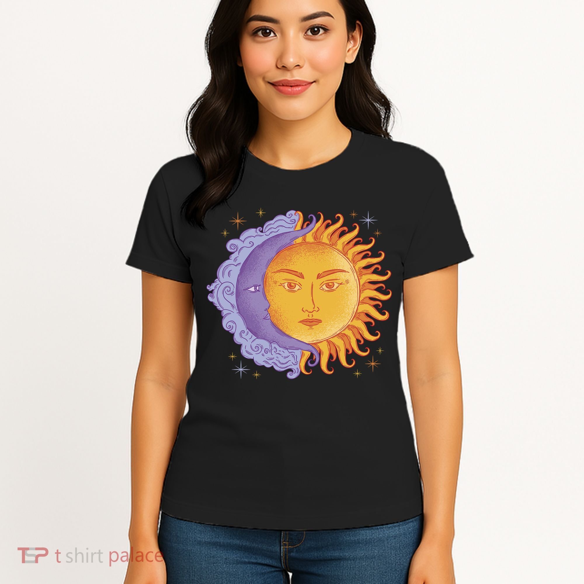 Sun And Moon Sky Women's T-Shirt