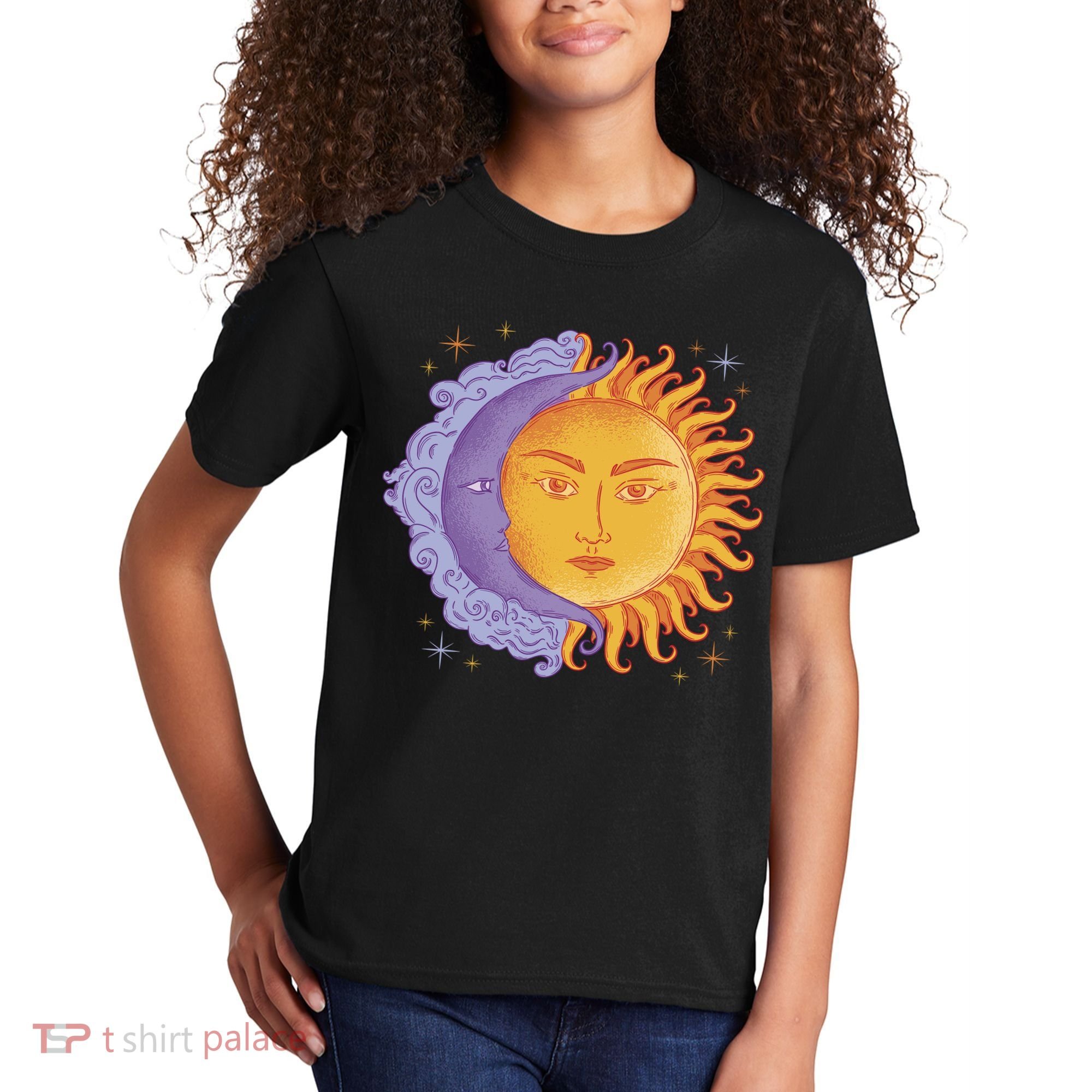 Sun And Moon Sky Kids T-Shirt