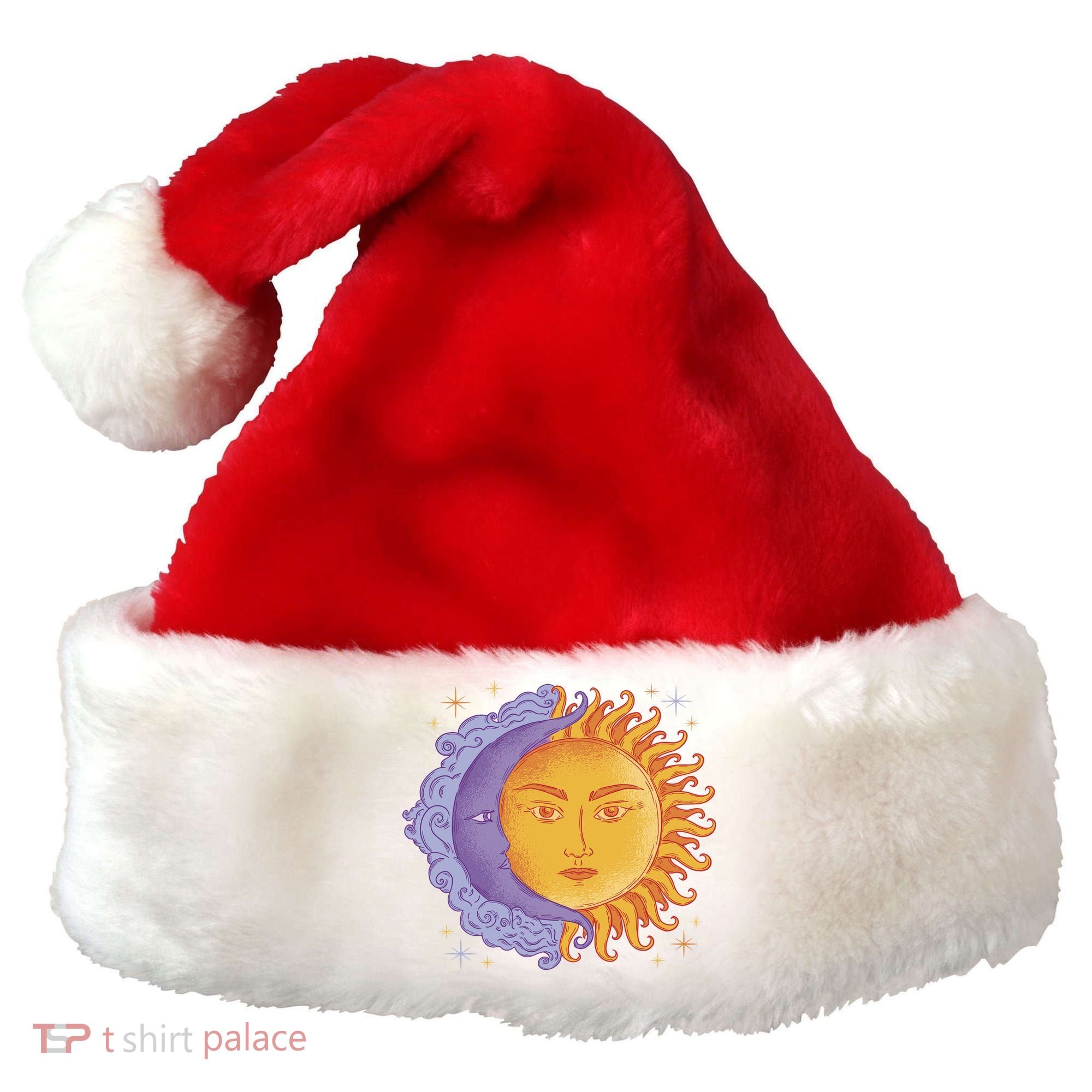 Sun And Moon Sky Santa Hat
