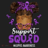 Supportsquad Afro Messy Bun Leopard Lupus Awareness Meaningful Gift Women's Sweatshirt thumb 2